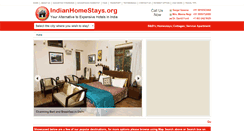 Desktop Screenshot of indianhomestays.org